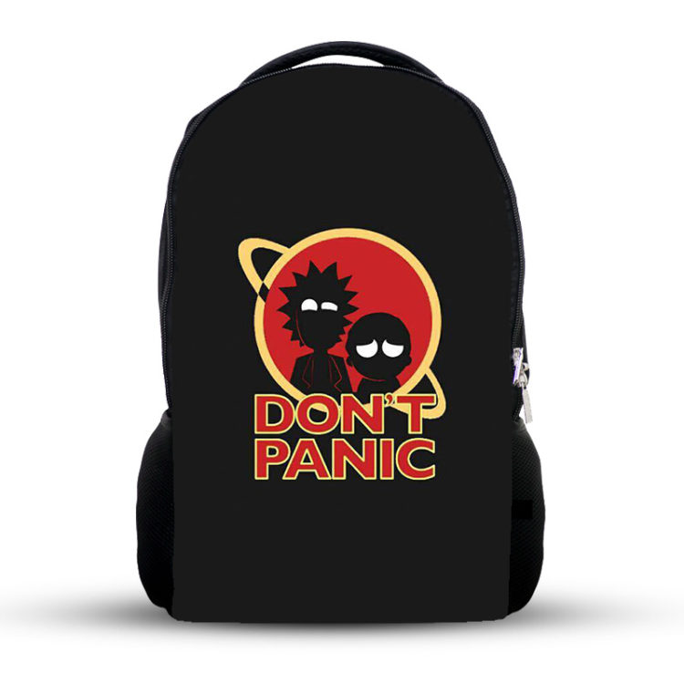 don?t panic - rick and morty - Backpack