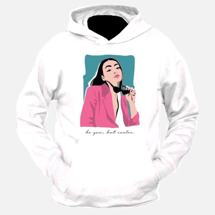 Be You But Cooler Graphic Printed Hoodie