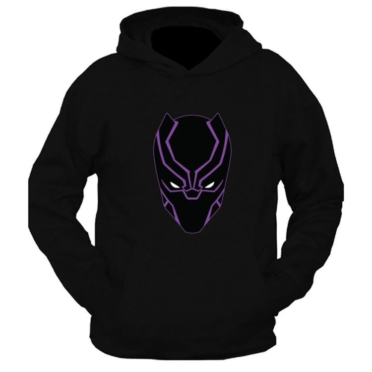 Black Panther Graphic Printed Hoodie.