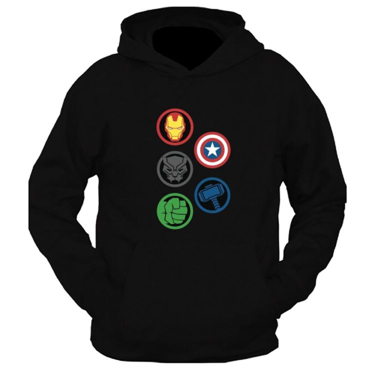 Dc Collag Graphic Printed Hoodie