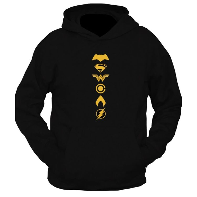 Dc Collage Graphic Printed Hoodie