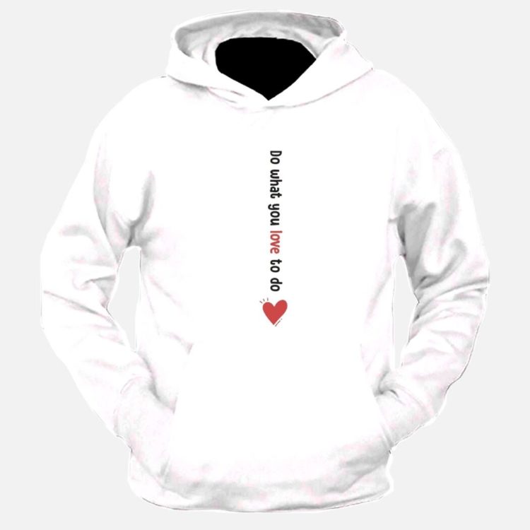 Do What You Love To Do Graphic Printed Hoodie