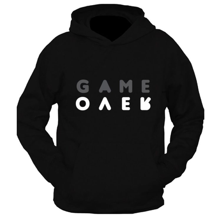 Game Over Graphic Printed Hoodie