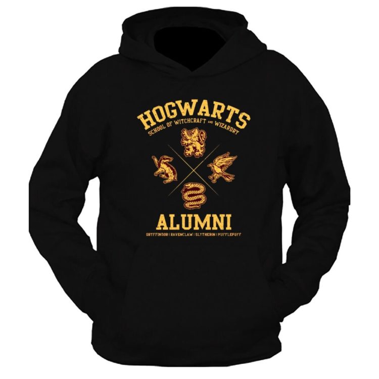 Hogwarts Alumni Graphic Printed Hoodie