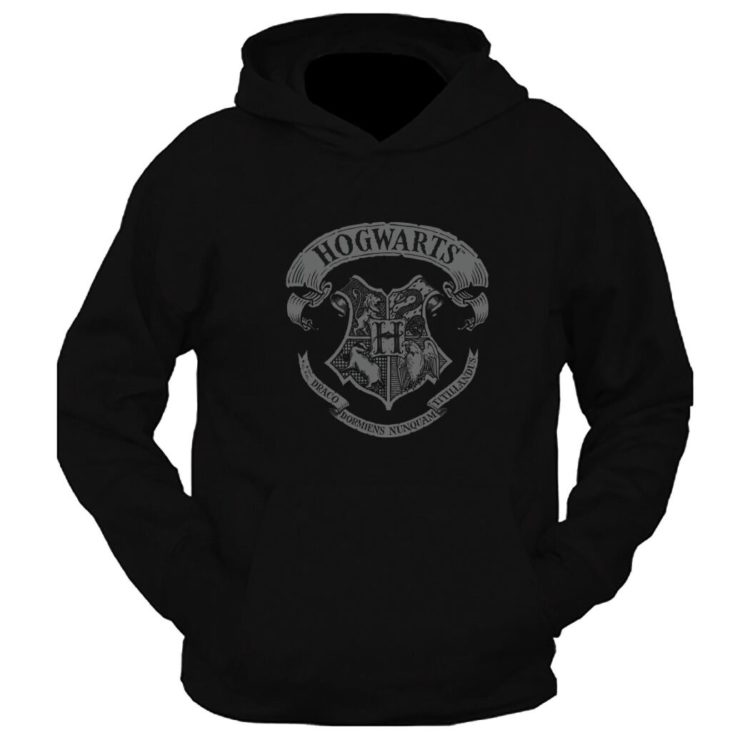 Hogwarts Graphic Printed Hoodie.