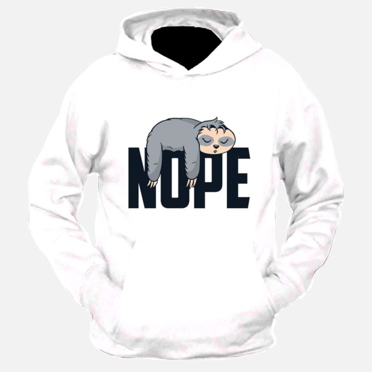 Nope Panda Graphic Printed Hoodie