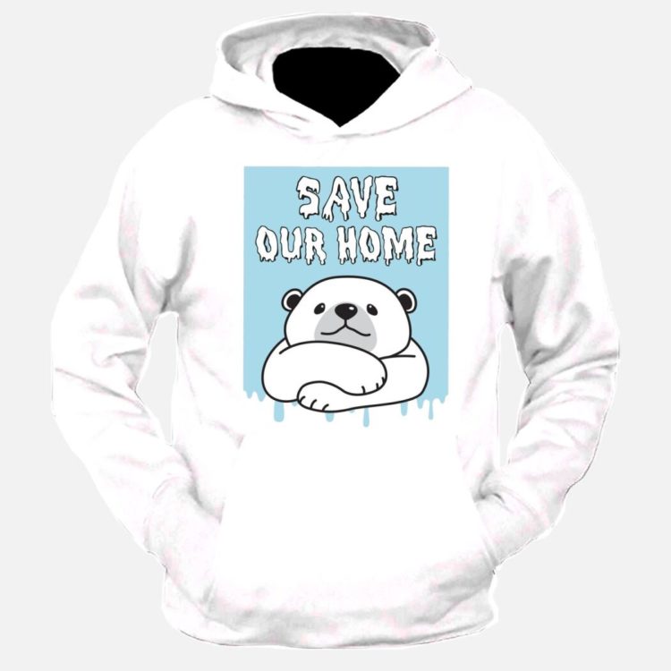 Save Our Home Panda Graphic Printed Hoodie