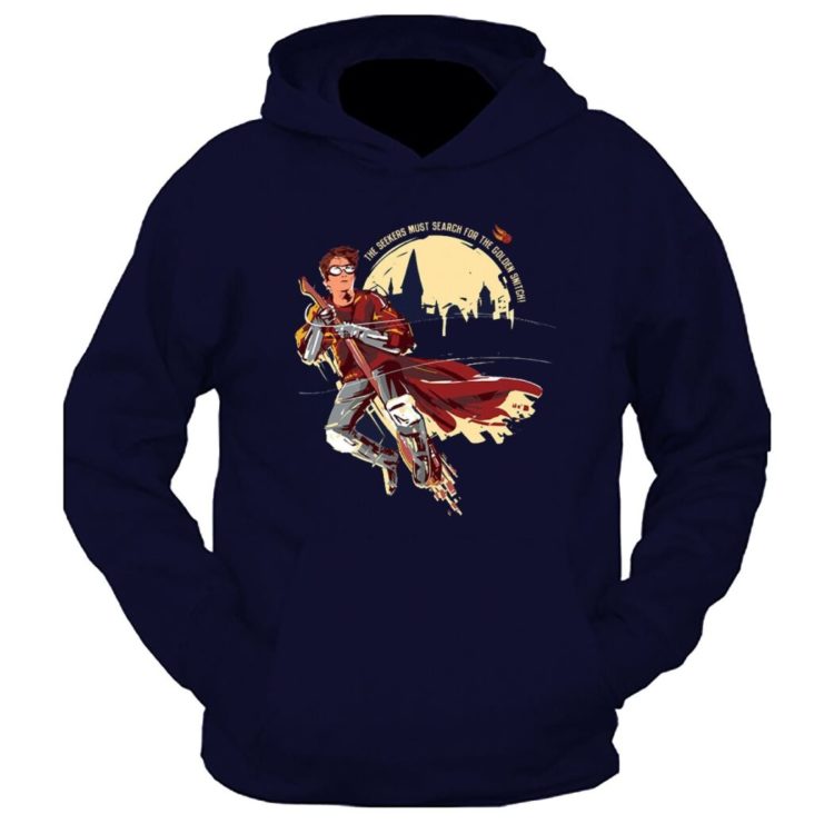 The Seeker Must Search For The Golder Snitch Graphic Printed Hoodie