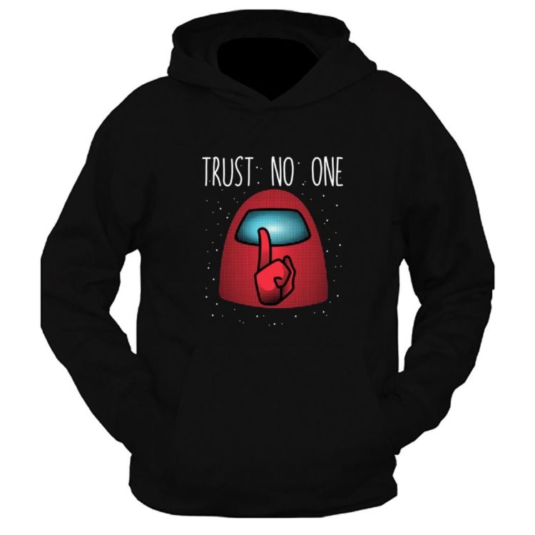 Trust No One Among Us Graphic Printed Hoodie