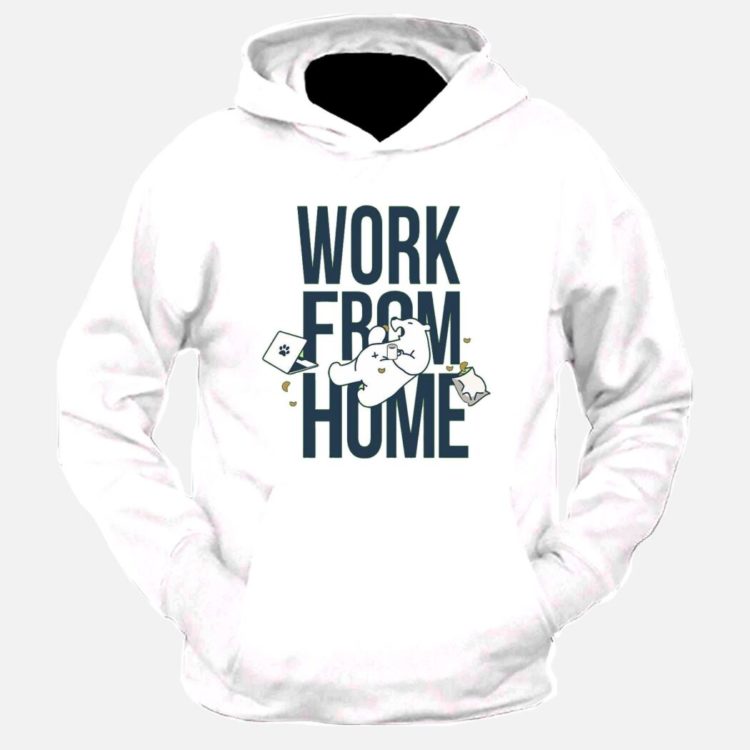 Work From Home Graphic Printed Hoodie
