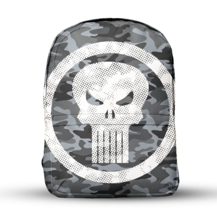 Camouflage Skull All Over Printed Backpack