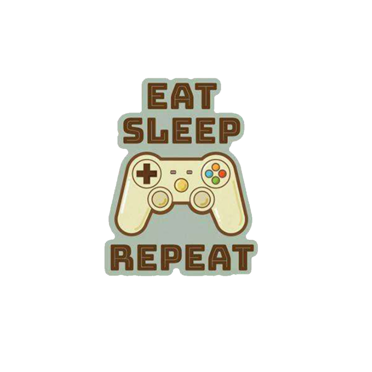 Eat Sleep Repeat  Cutout Sticker